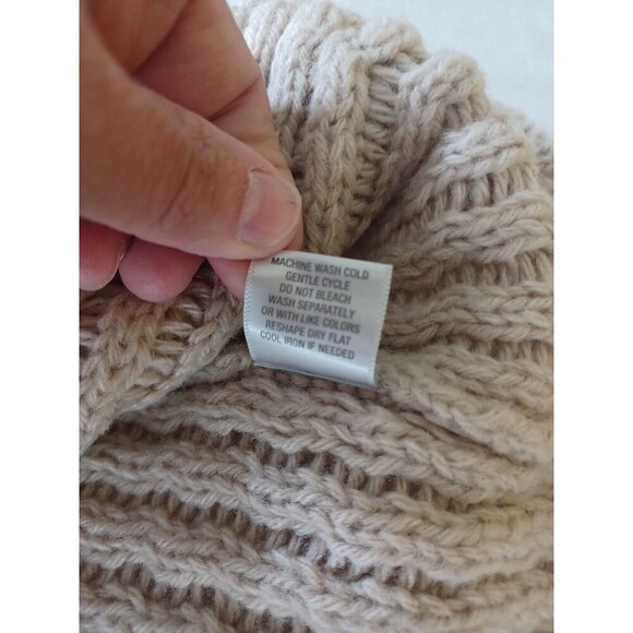 Dressbarn chunky knit woolblend cardigan sweater MPetite big button boho retro - Picture 8 of 12